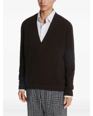Zegna オアジ Vネック カシミアセーター - サムネイル3