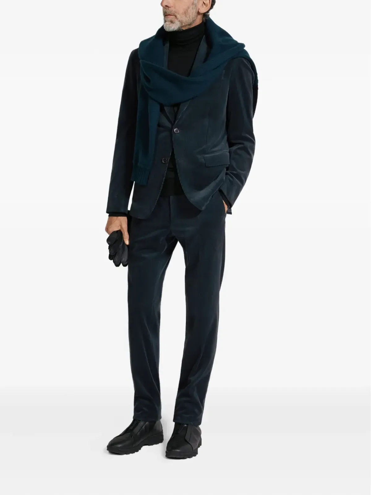 Zegna Cashco コーデュロイ ブレザー（グリーン） - 画像2