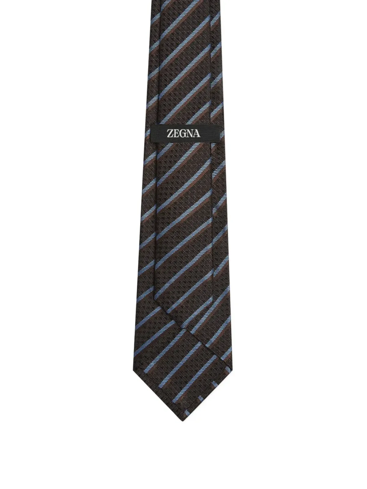Zegna ストライプ柄シルクタイ - 画像2