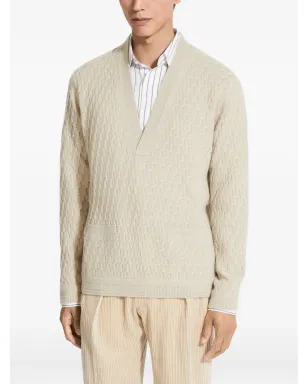 Zegna オアジ Vネックセーター - サムネイル3