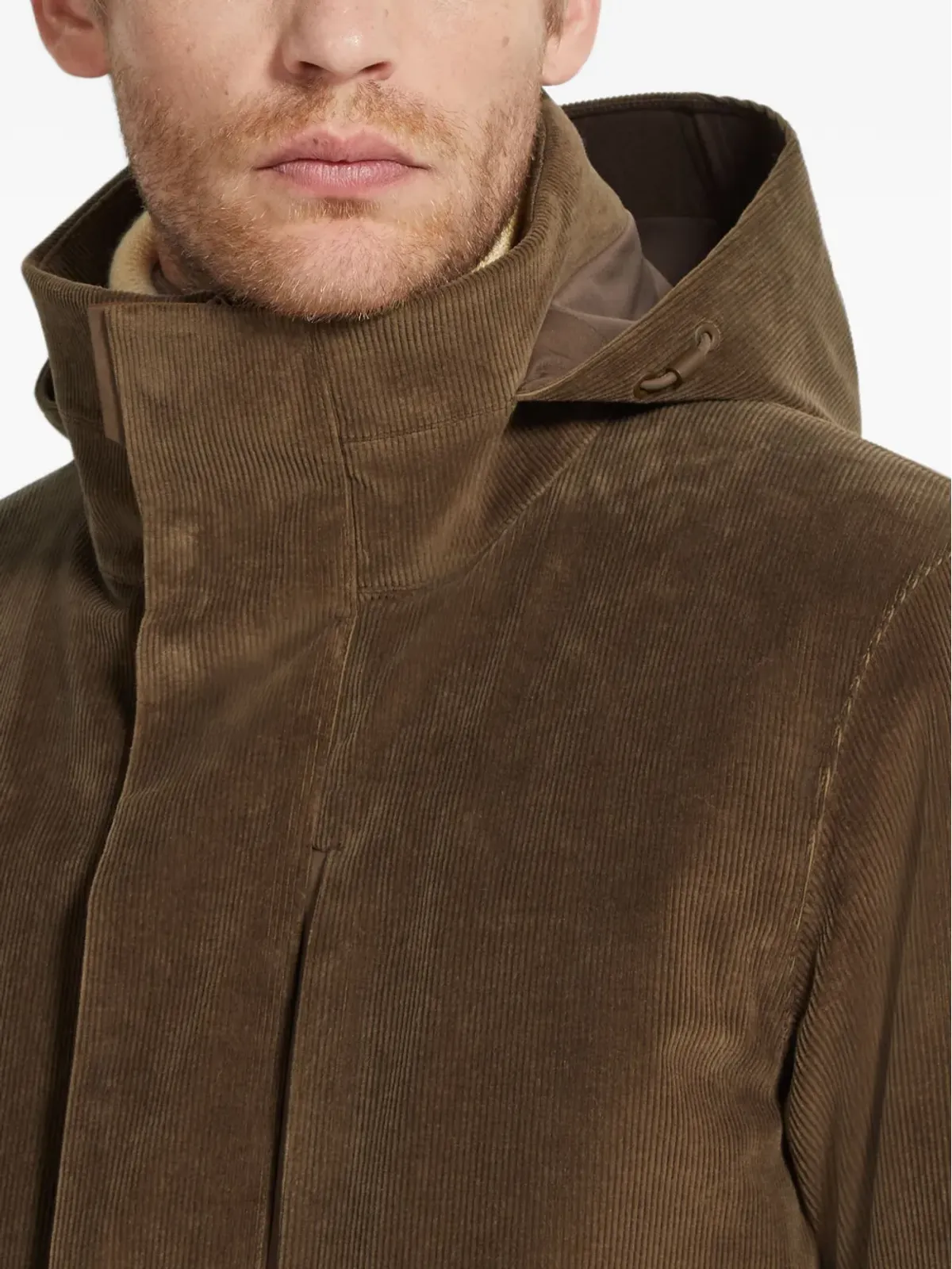 Zegna フーデッド コーデュロイ ジャケット - 画像5