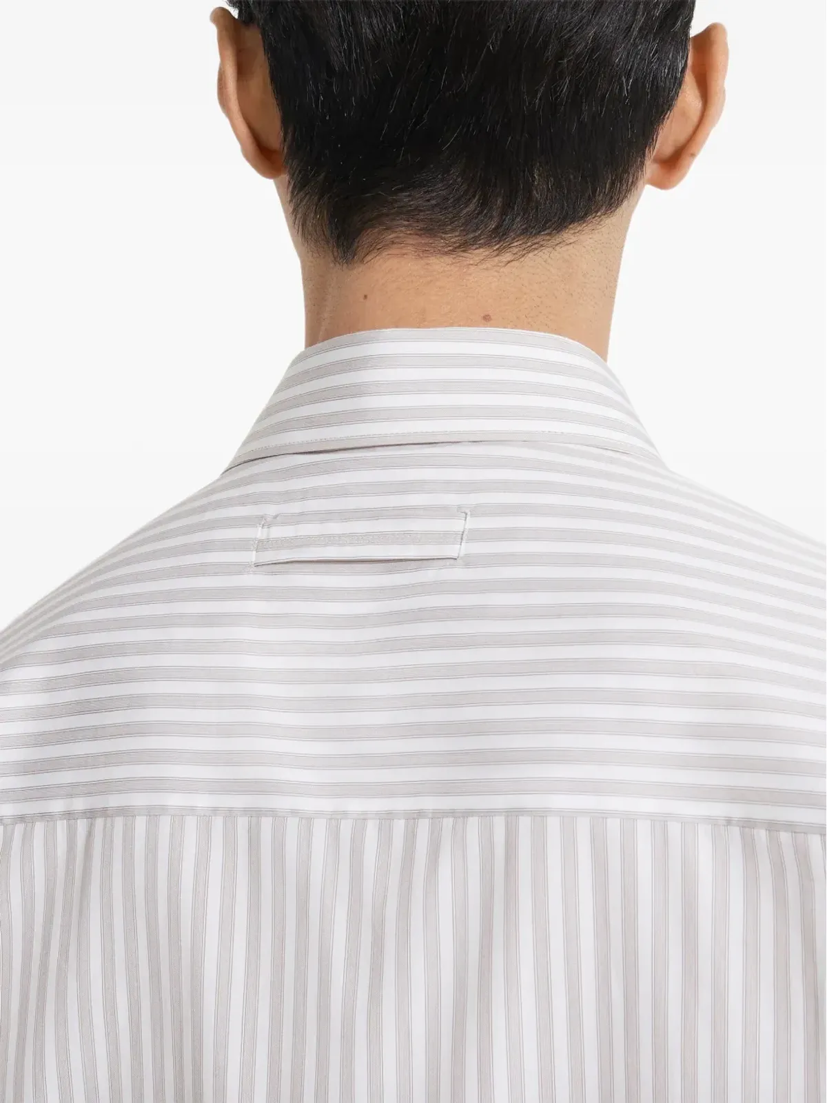 Zegna セントヴェントミラ ストライプコットンシャツ - White - 画像5