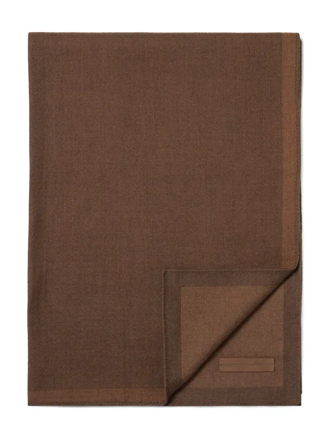 ZEGNA Zegna カシミヤシルクスカーフ ブラウンの商品画像