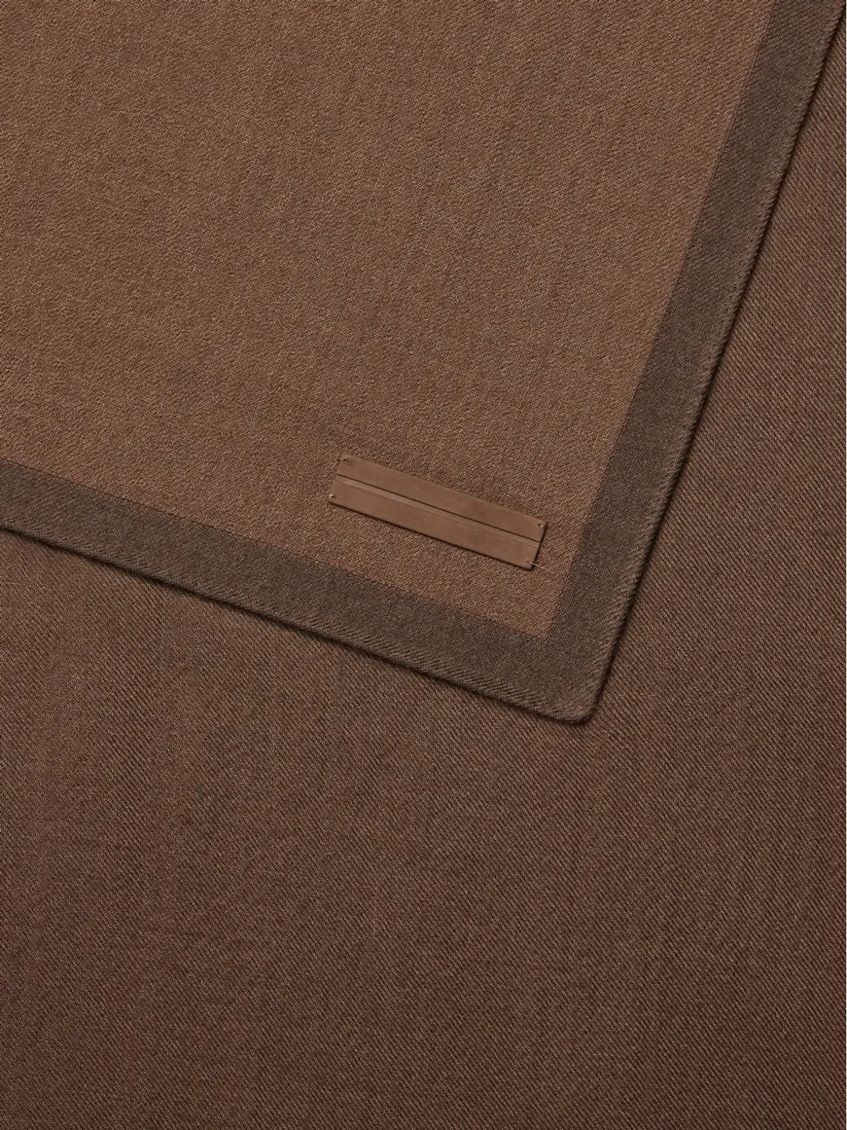 Zegna カシミヤシルクスカーフ ブラウン - 画像2