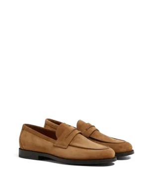 Zegna スエード ペニーローファー ブラウン - サムネイル2
