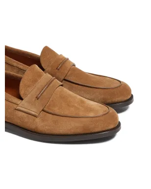 Zegna スエード ペニーローファー ブラウン - サムネイル4