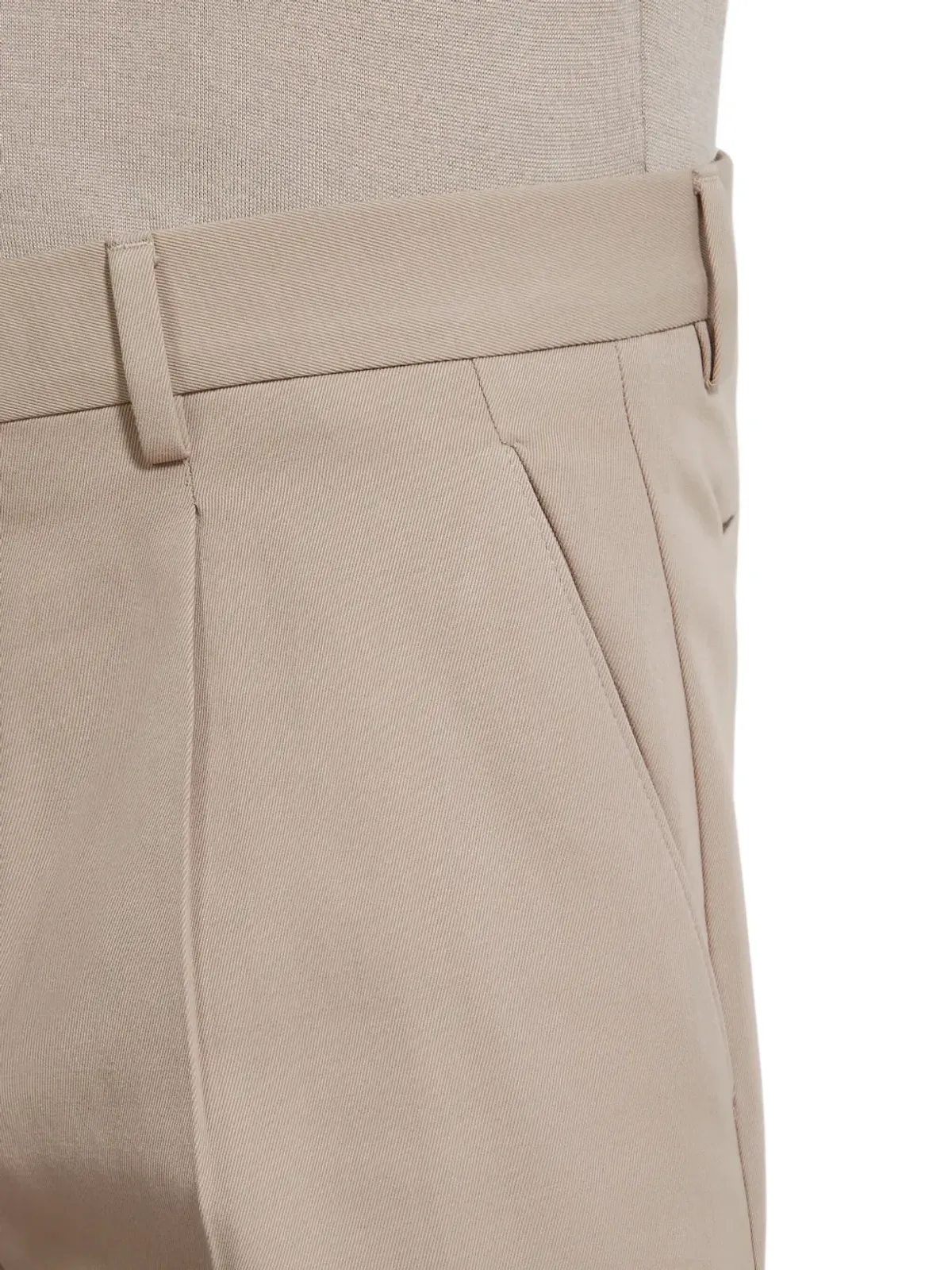 Zegna プリーツ入りコットンウール混紡パンツ - 画像5