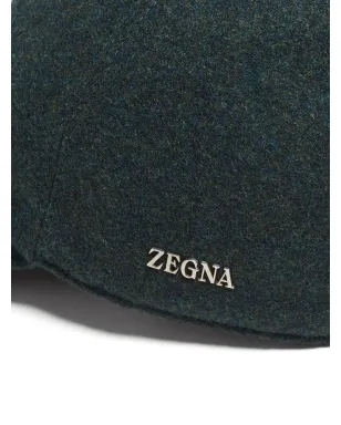 Zegna mélange Oasi cashmere ベースボールキャップ - Green - サムネイル3