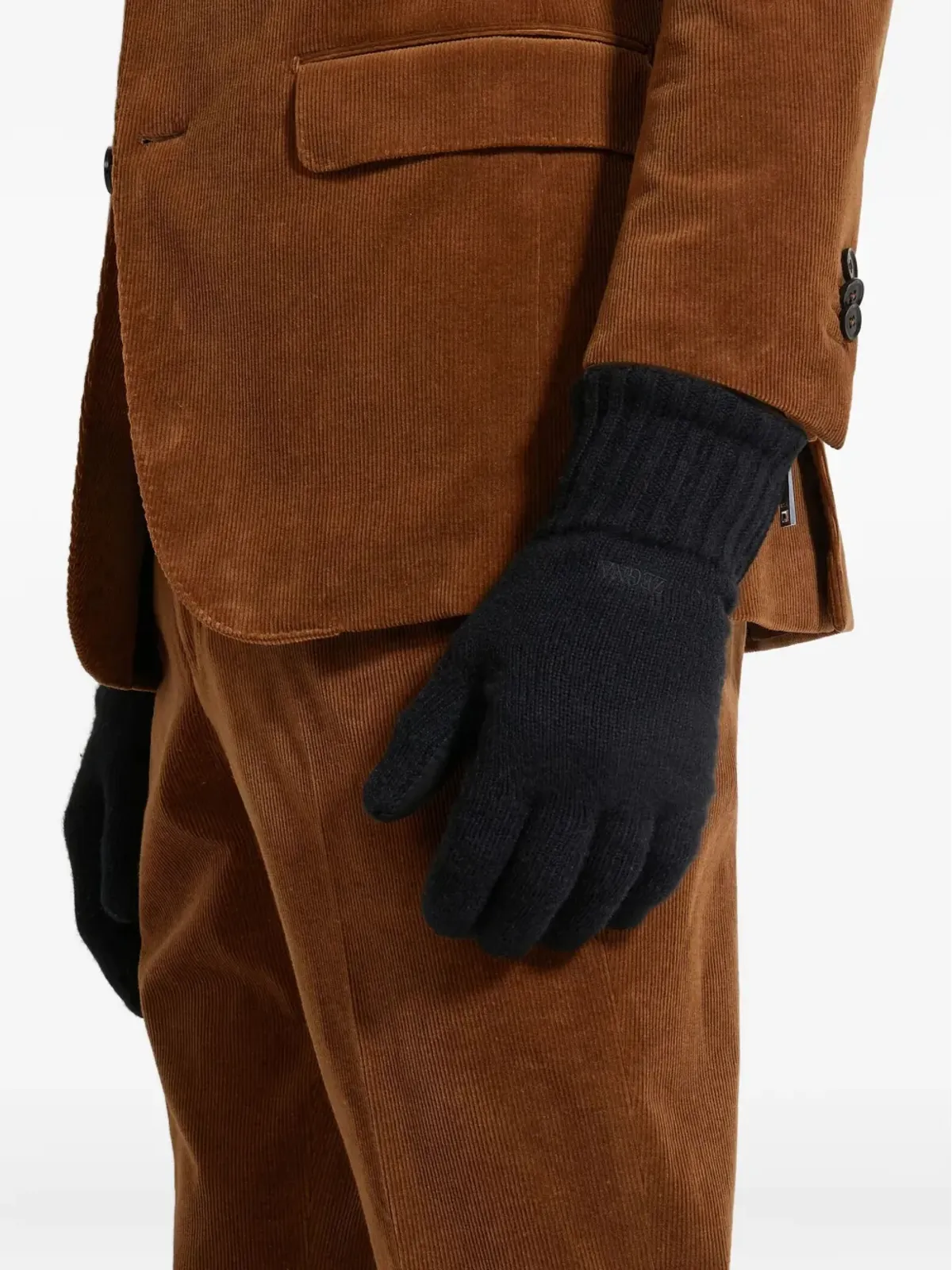 Zegna カシミヤレザーグローブ - 画像2