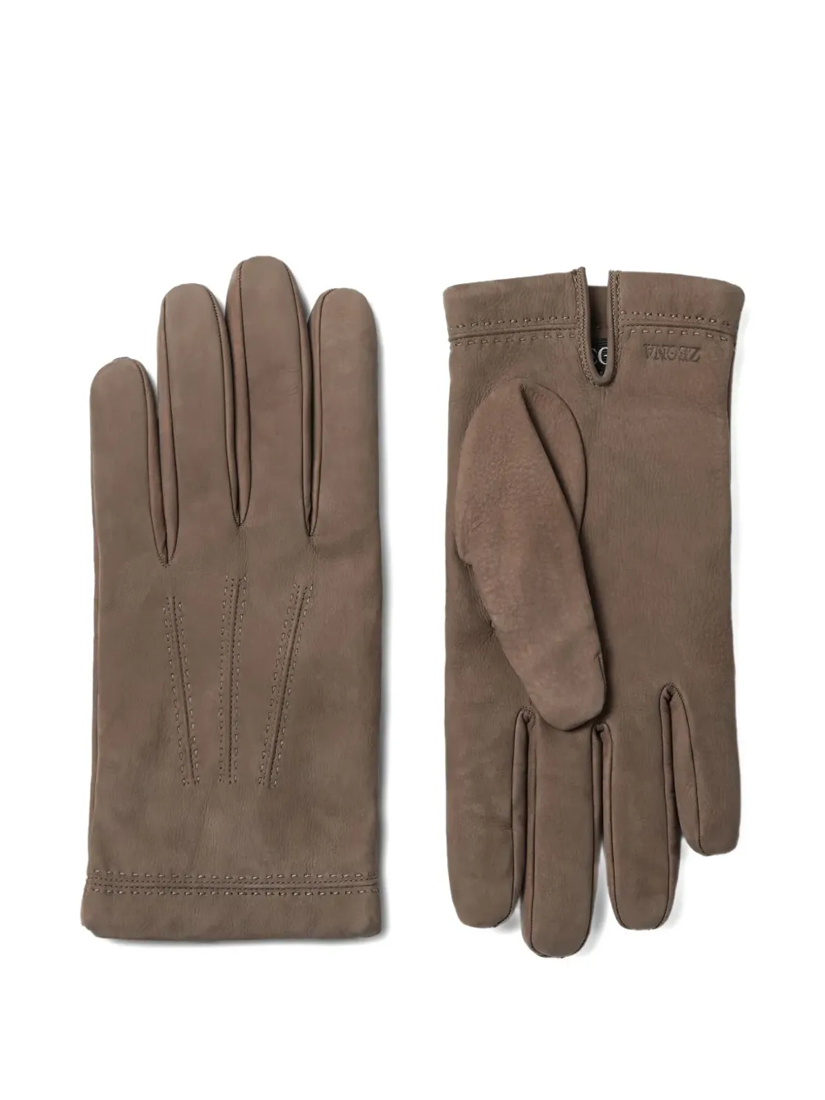 Zegna レザーグローブ - Brown - 画像1