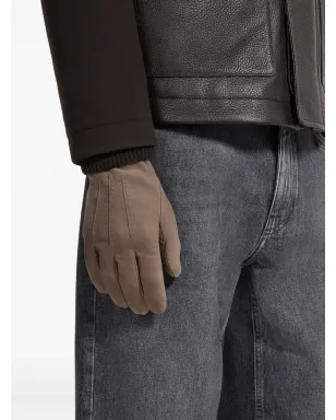 Zegna レザーグローブ - Brown - サムネイル3