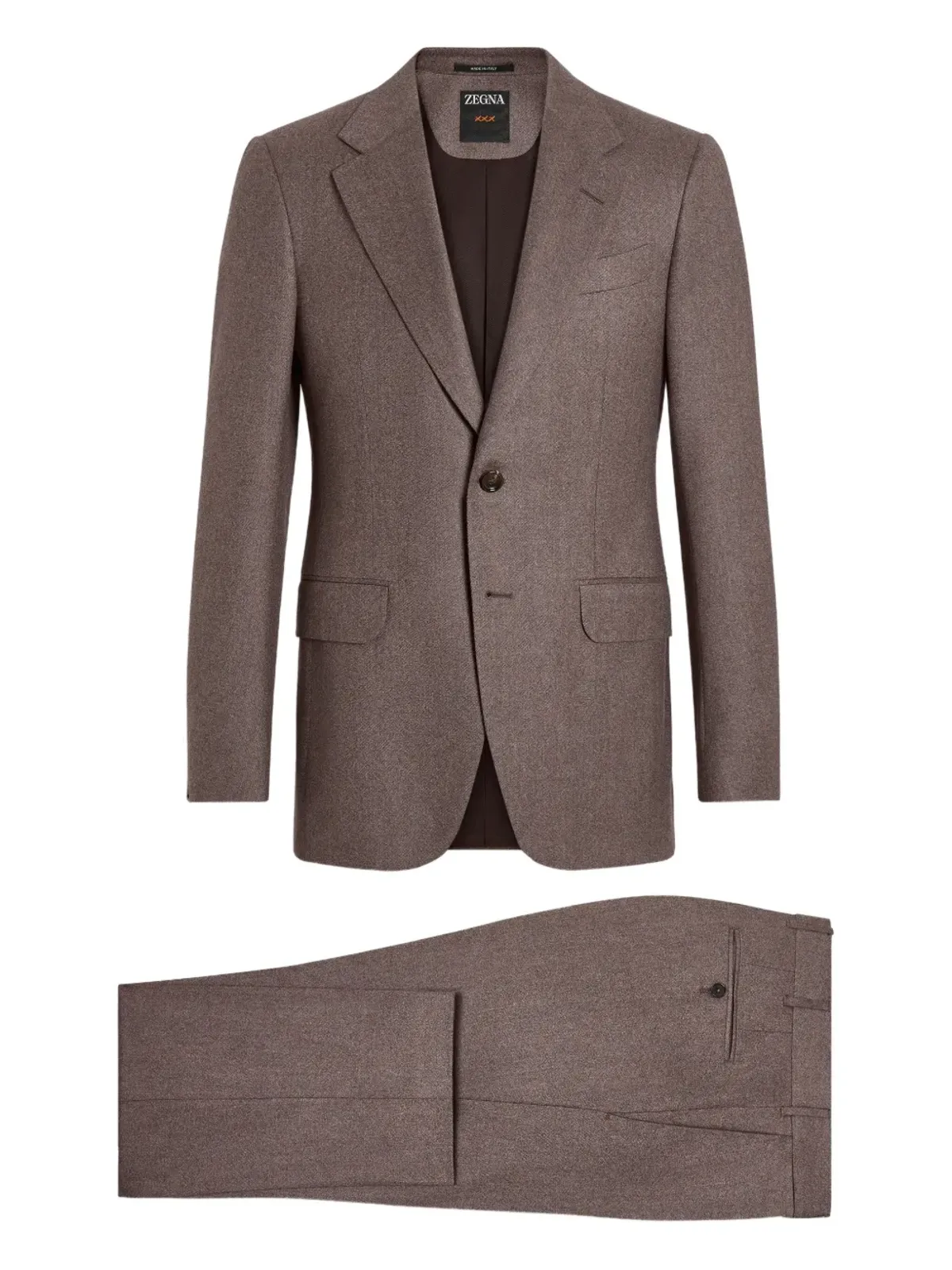 Zegna シングルブレスト メランジスーツ - 画像1