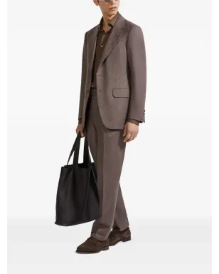 Zegna シングルブレスト メランジスーツ - サムネイル2
