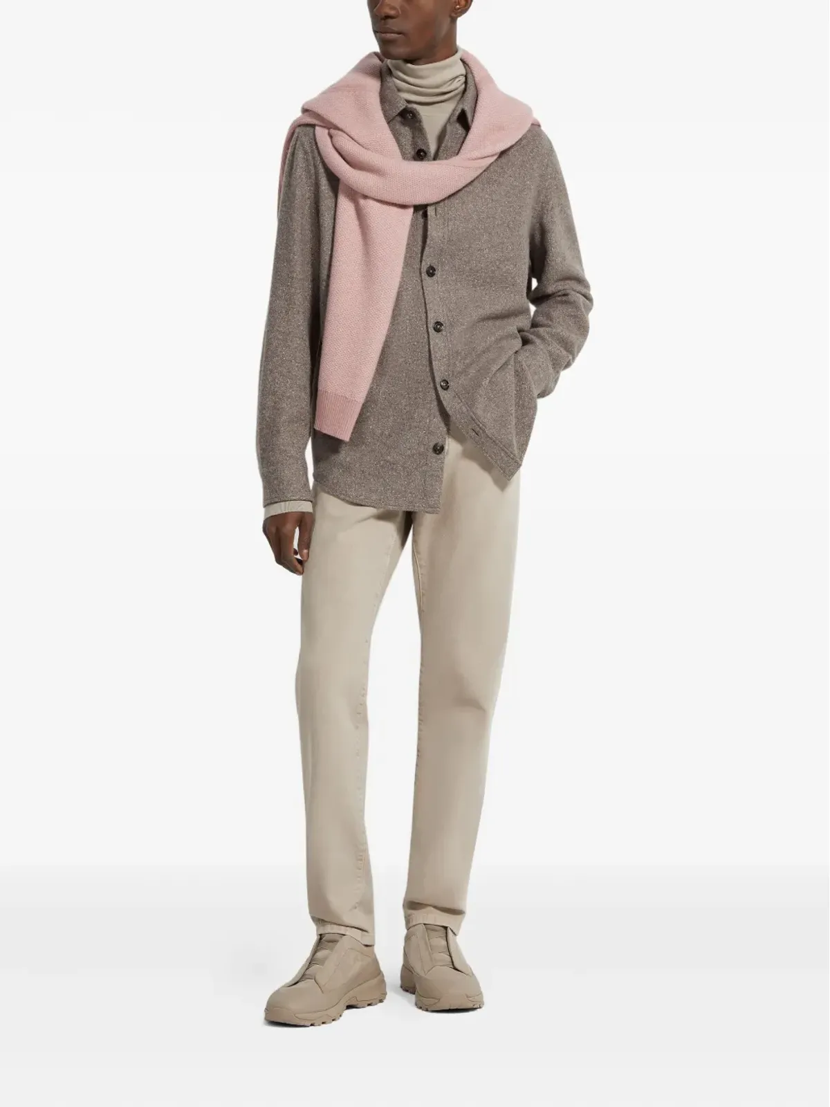 Zegna カシミアシルク オーバーシャツ - 画像2