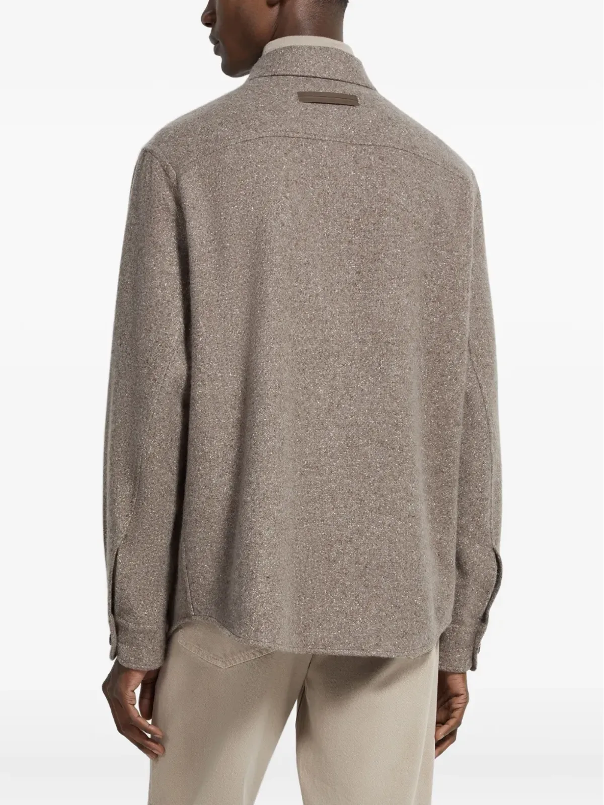 Zegna カシミアシルク オーバーシャツ - 画像4