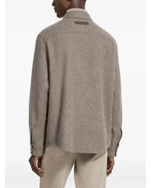 Zegna カシミアシルク オーバーシャツ - サムネイル4