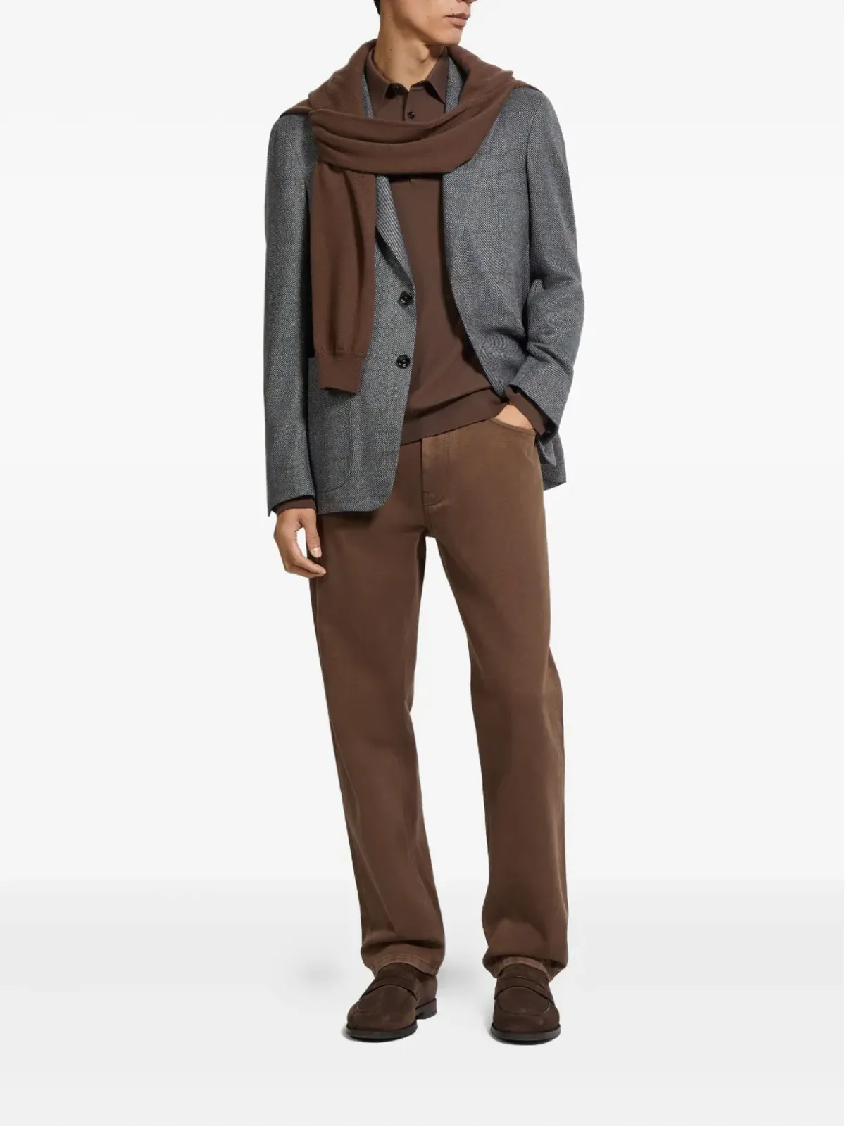 Zegna チェック柄カシミヤブレザー - 画像2