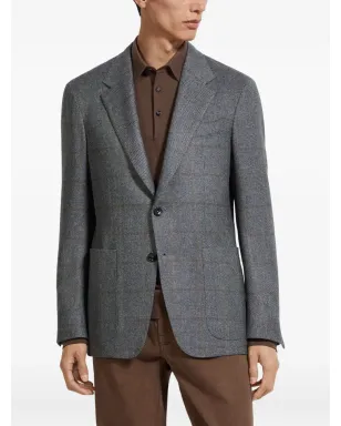 Zegna チェック柄カシミヤブレザー - サムネイル3