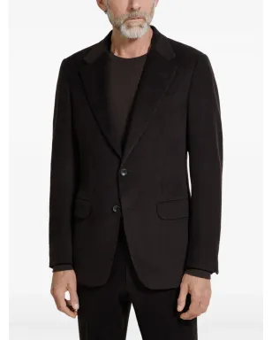 Zegna カシミヤ混紡ジャケット - ブラウン - サムネイル3