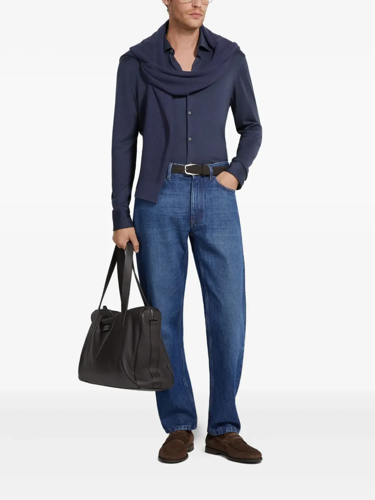 Zegna 長袖ポインテッドカラーシャツ - 画像2