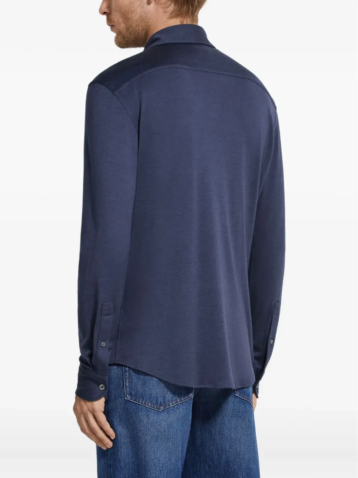 Zegna 長袖ポインテッドカラーシャツ - 画像4