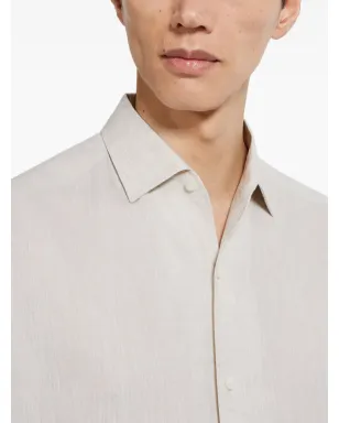 Zegna リネンシャツ - グレー - サムネイル5