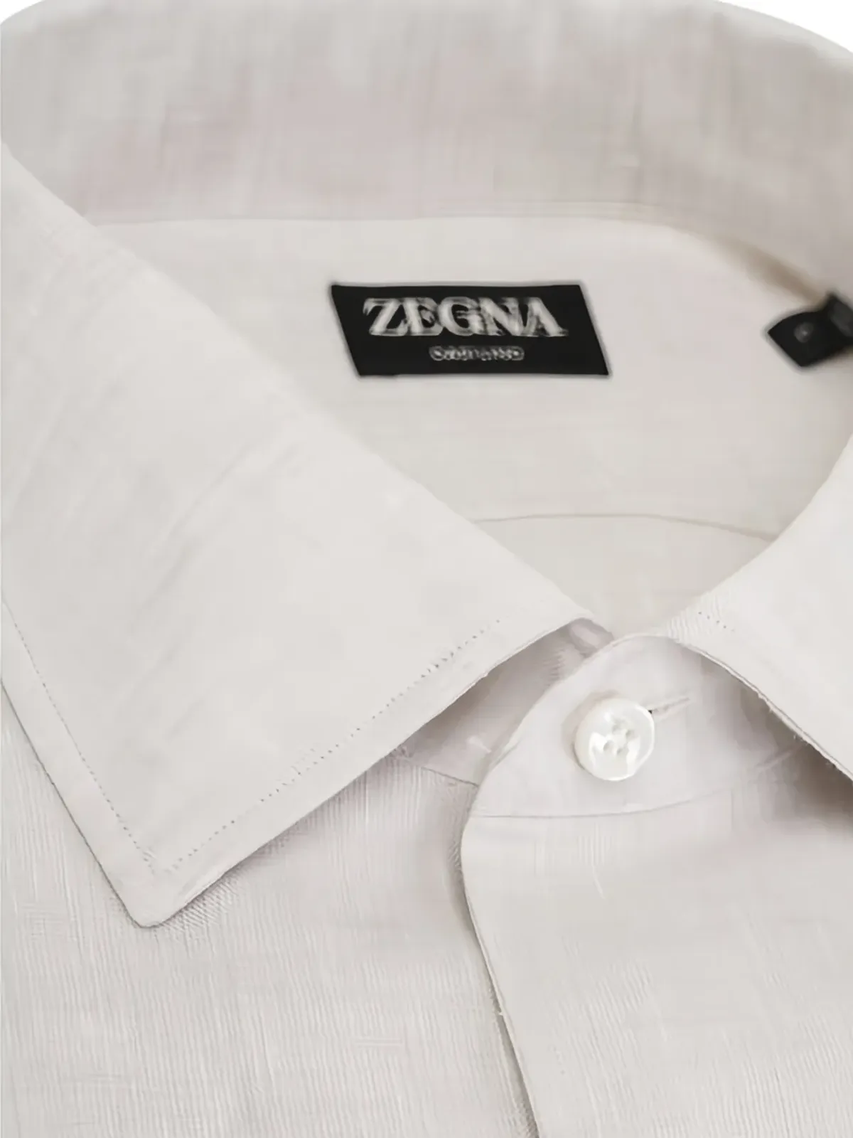 Zegna リネンシャツ - グレー - 画像2
