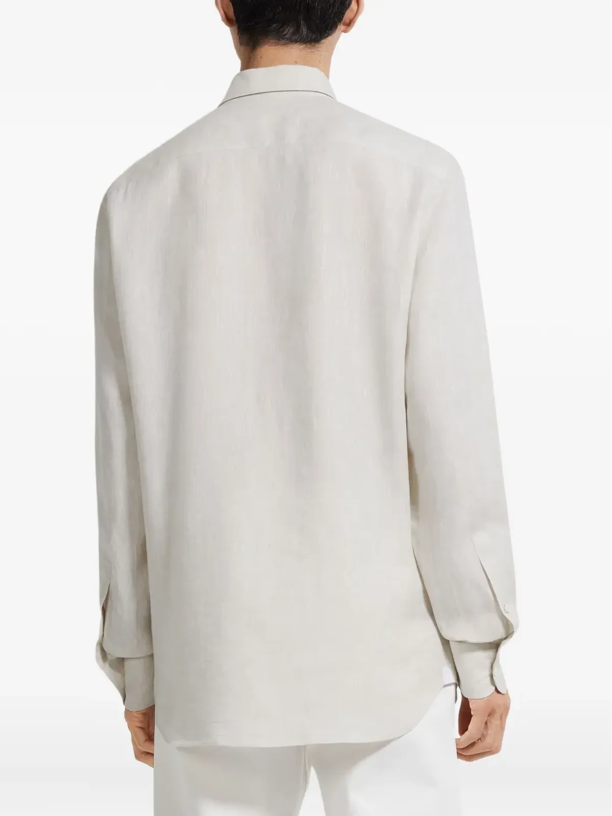Zegna リネンシャツ - グレー - 画像4