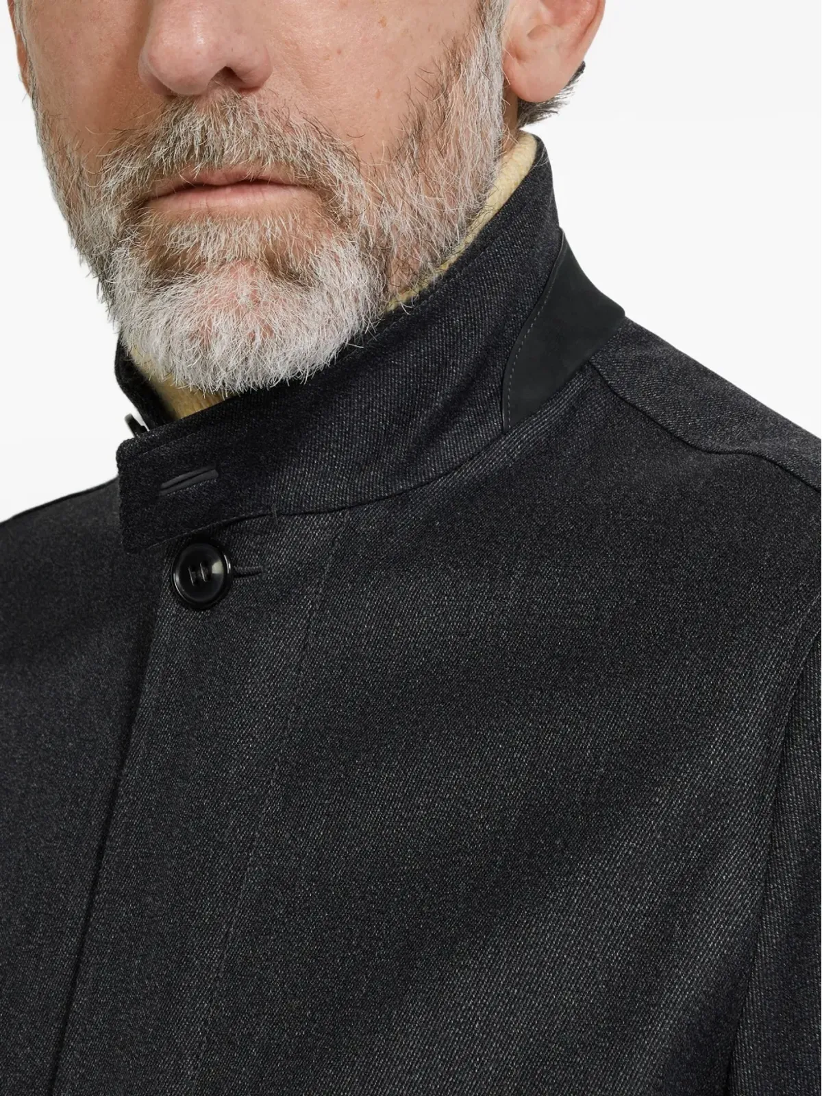Zegna ハイネック ウール ジャケット - ブラック - 画像5