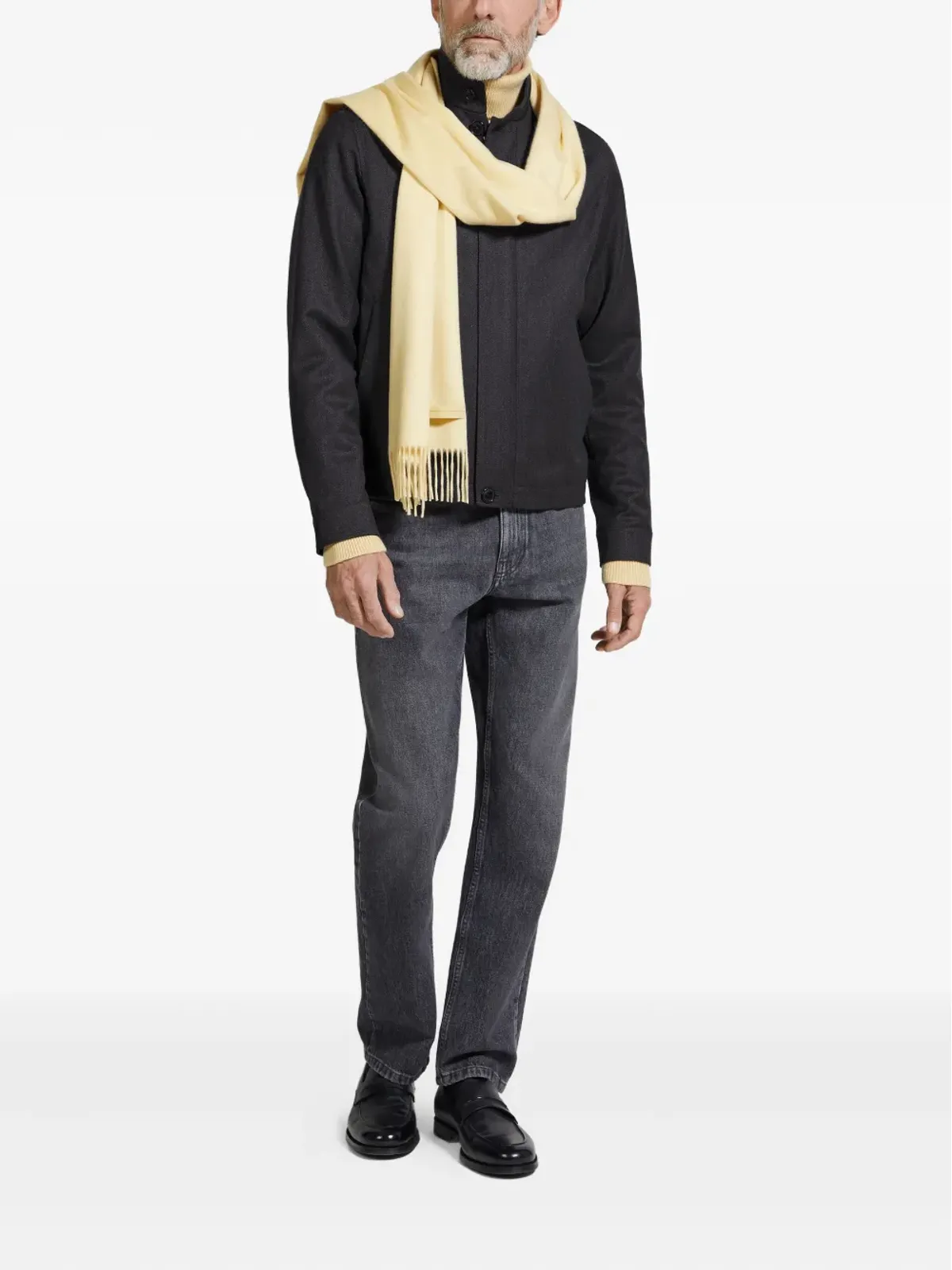 Zegna ハイネック ウール ジャケット - ブラック - 画像2