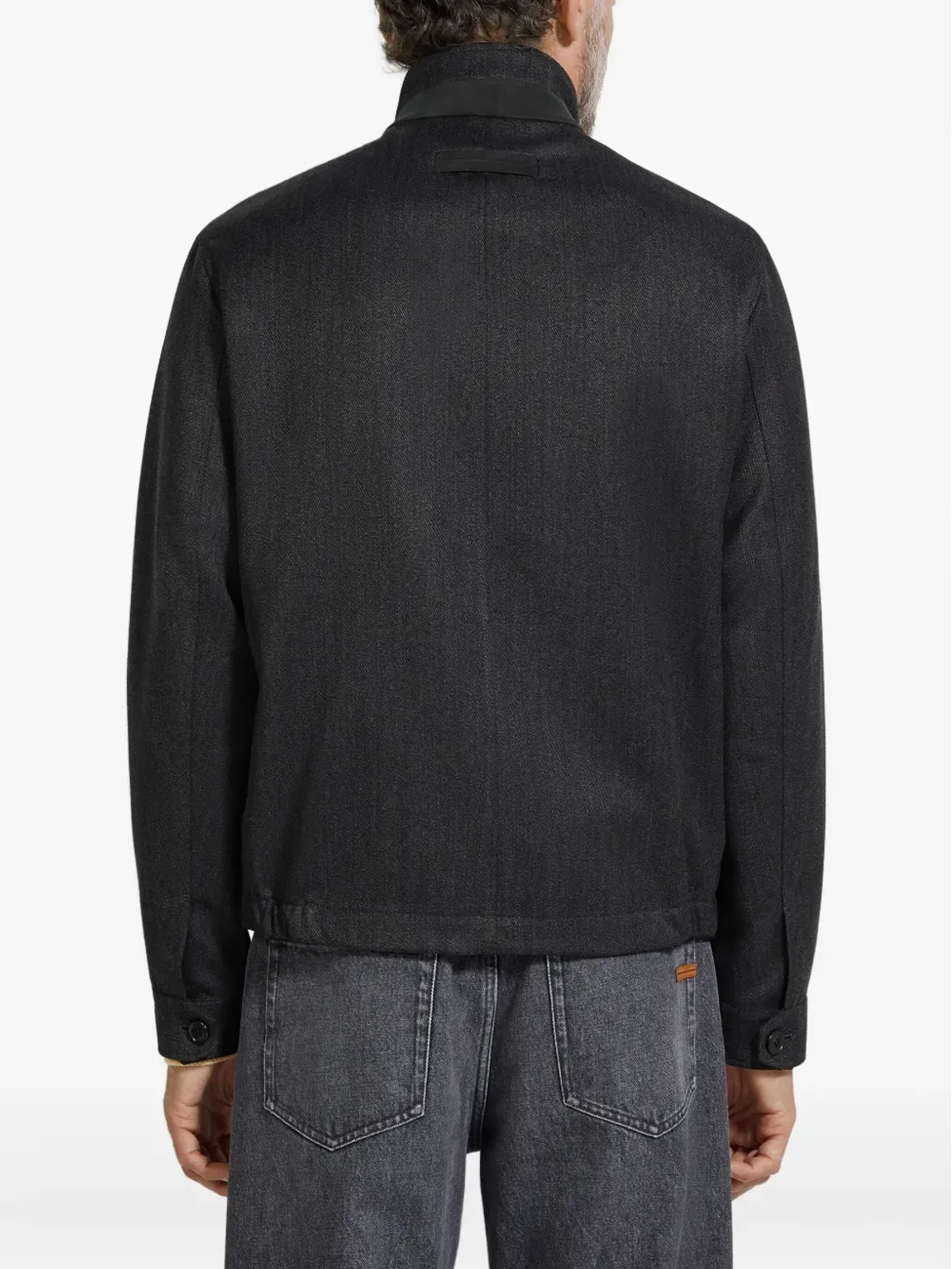 Zegna ハイネック ウール ジャケット - ブラック - 画像4