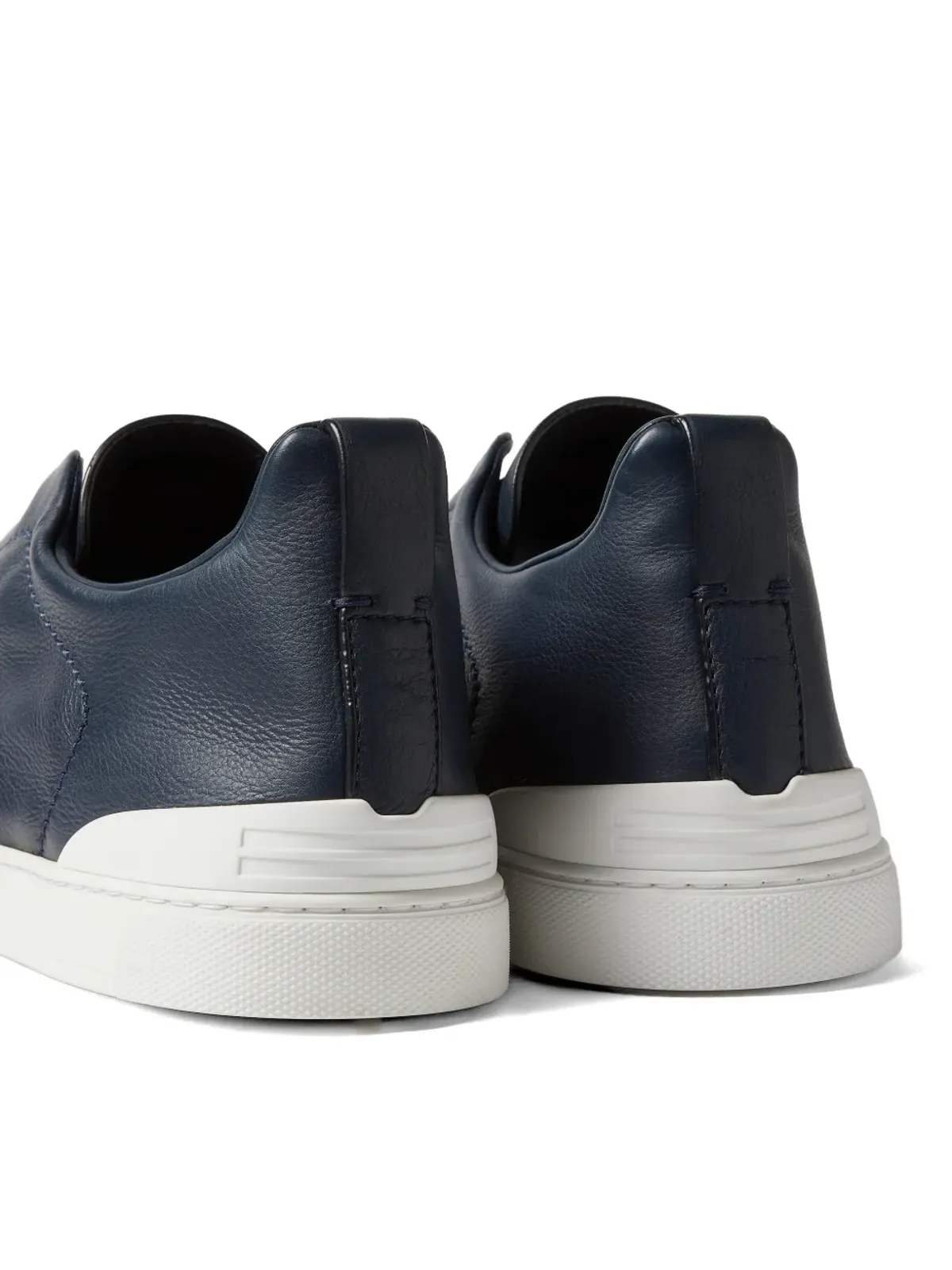 Zegna トリプルステッチ レザー スニーカー - 画像4