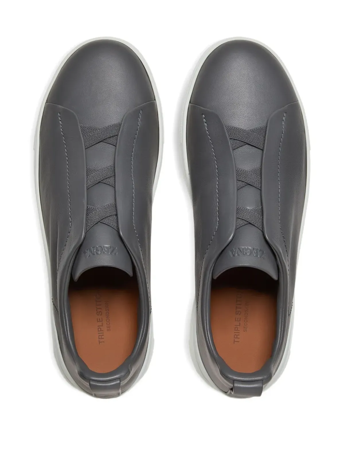 Zegna レザー スニーカー - 画像3