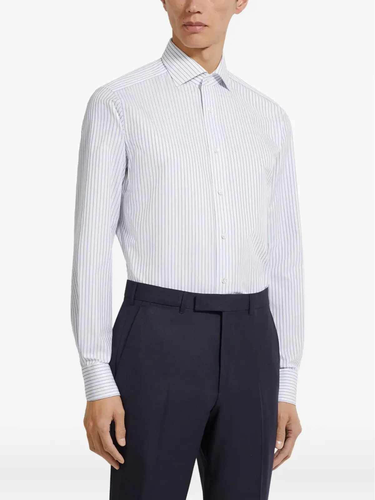 Zegna ストライプコットンシャツ - 画像3