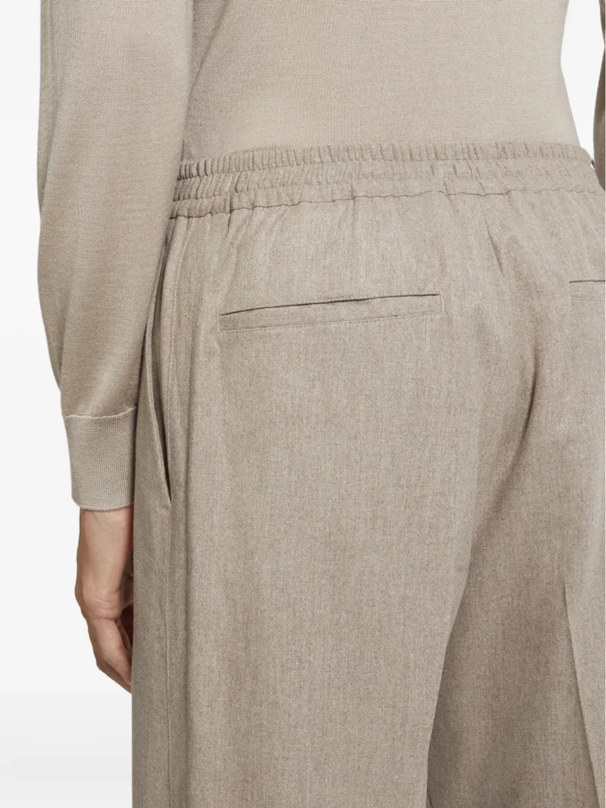 Zegna ウエストゴムのウールパンツ - 画像5