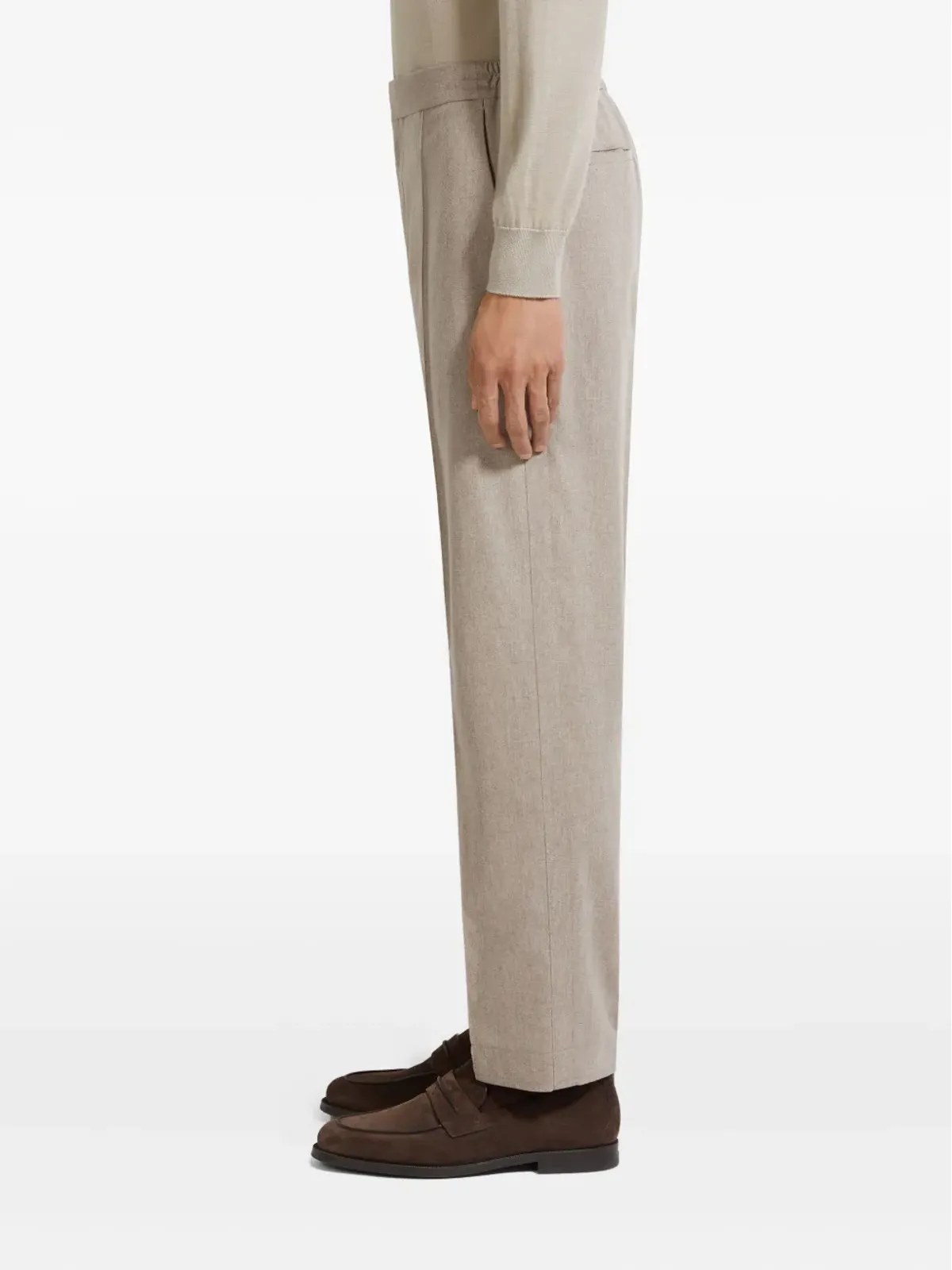 Zegna ウエストゴムのウールパンツ - 画像4