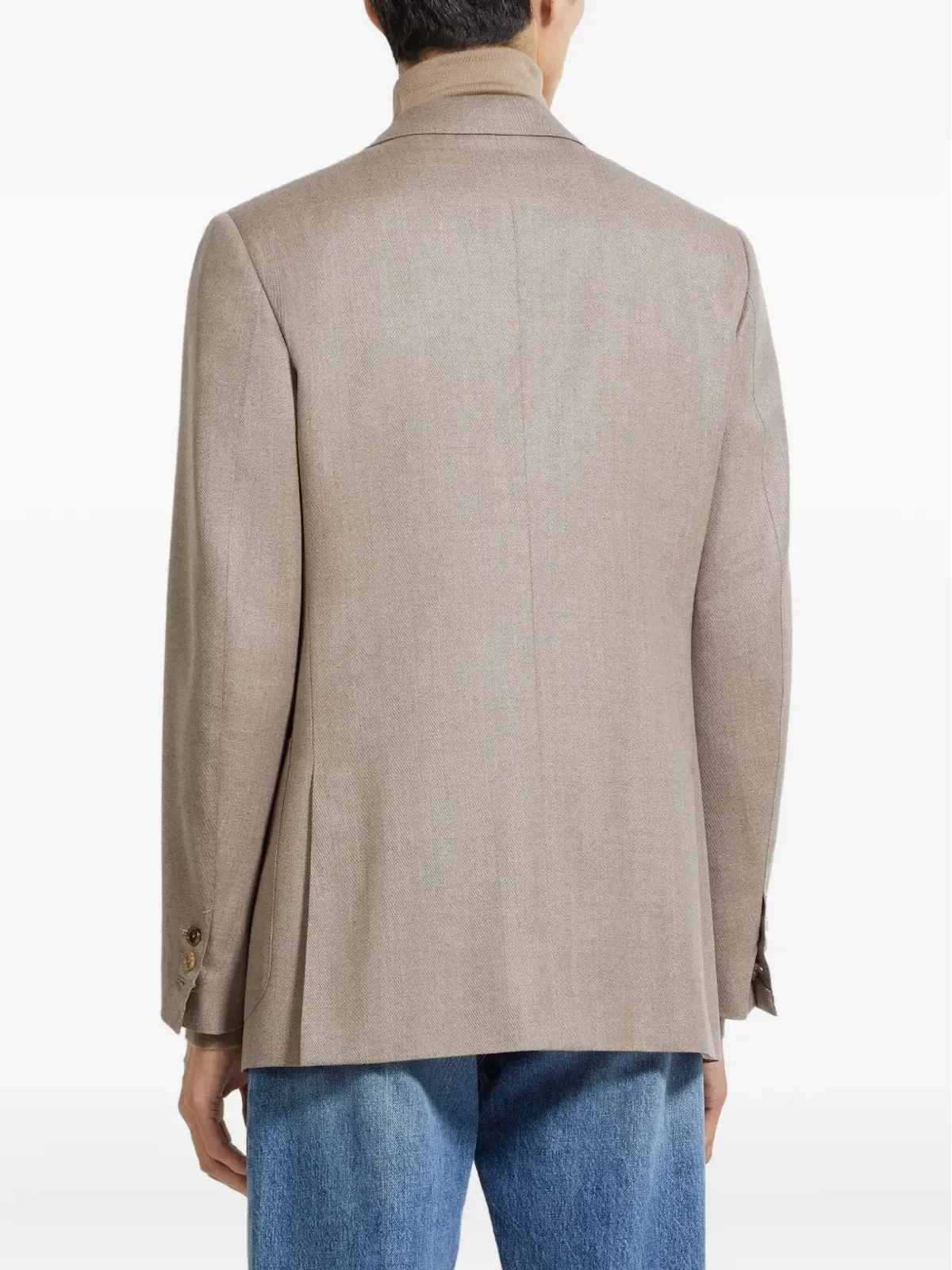 Zegna ダブルブレスト ウールジャケット ブラウン - 画像4