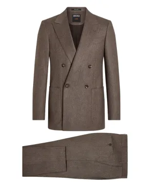 Zegna メランジ ダブルブレスト ウール スーツ - サムネイル1