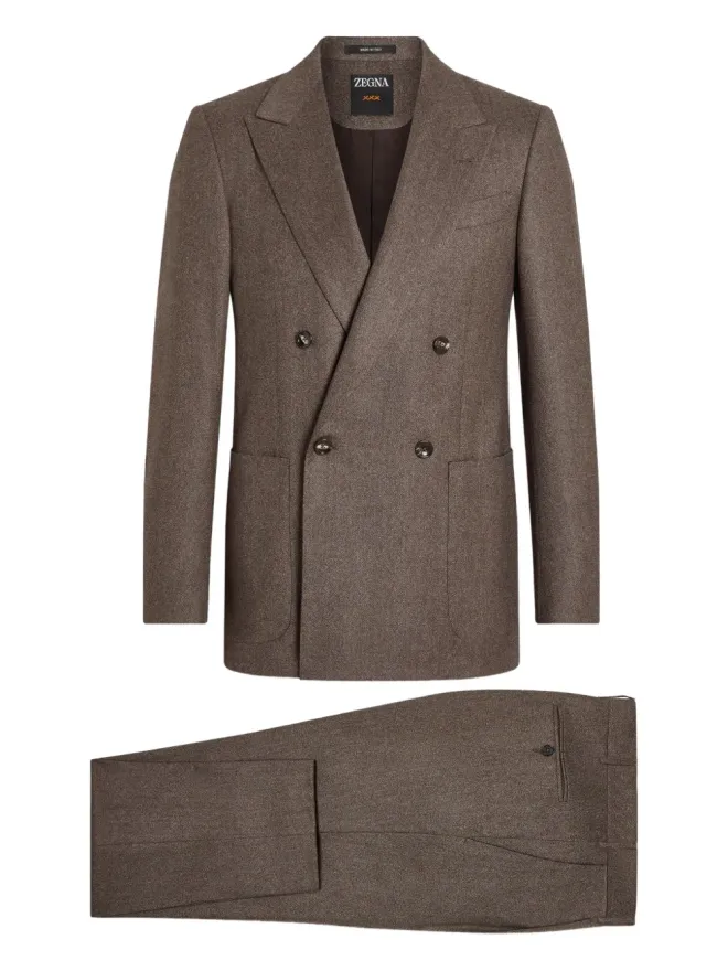 ZEGNA Zegna メランジ ダブルブレスト ウール スーツの商品画像