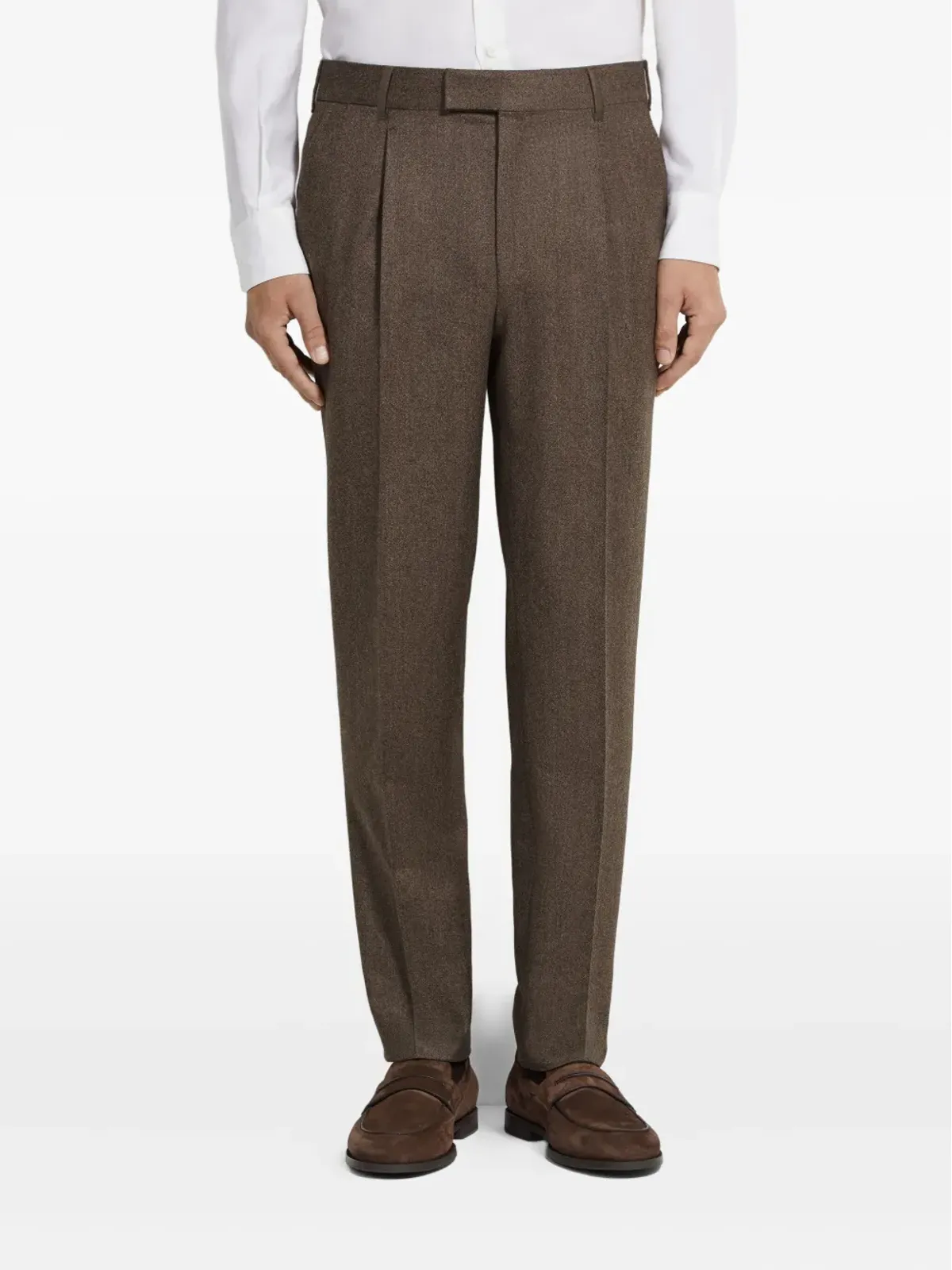 Zegna メランジ ダブルブレスト ウール スーツ - 画像4