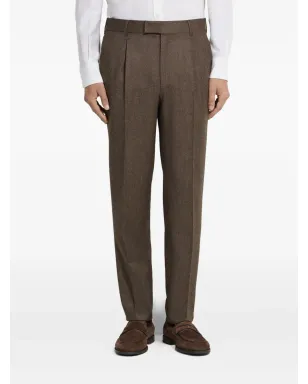 Zegna メランジ ダブルブレスト ウール スーツ - サムネイル4