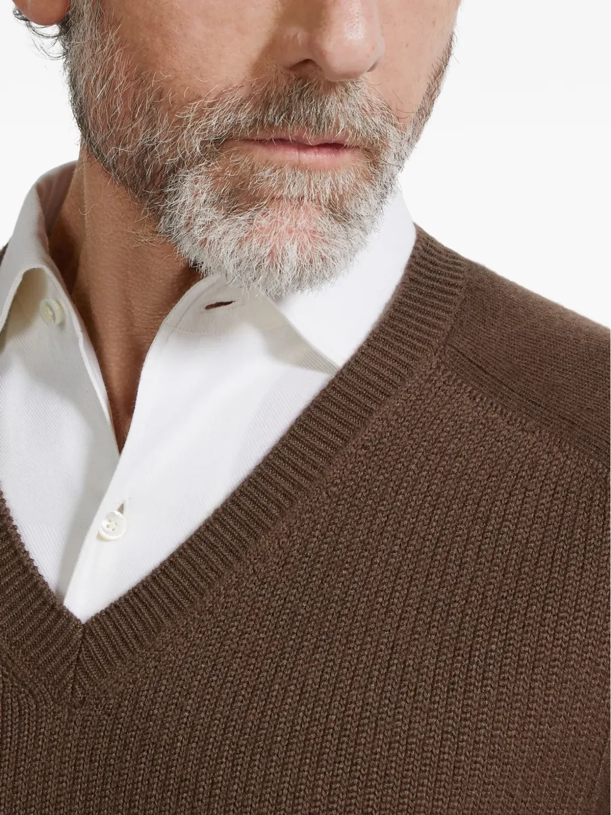 Zegna Vネック カシミアセーター - 画像5