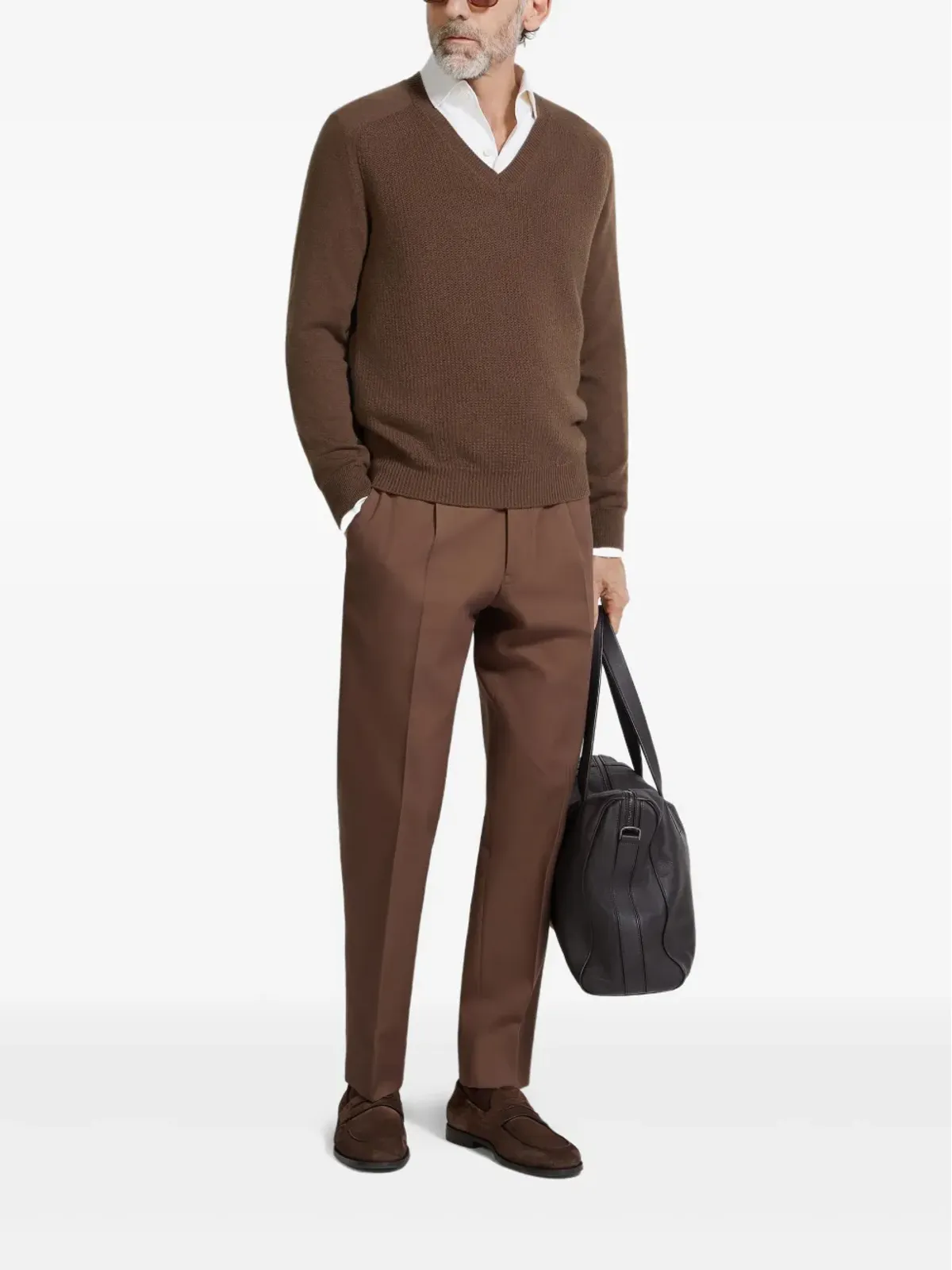 Zegna Vネック カシミアセーター - 画像2