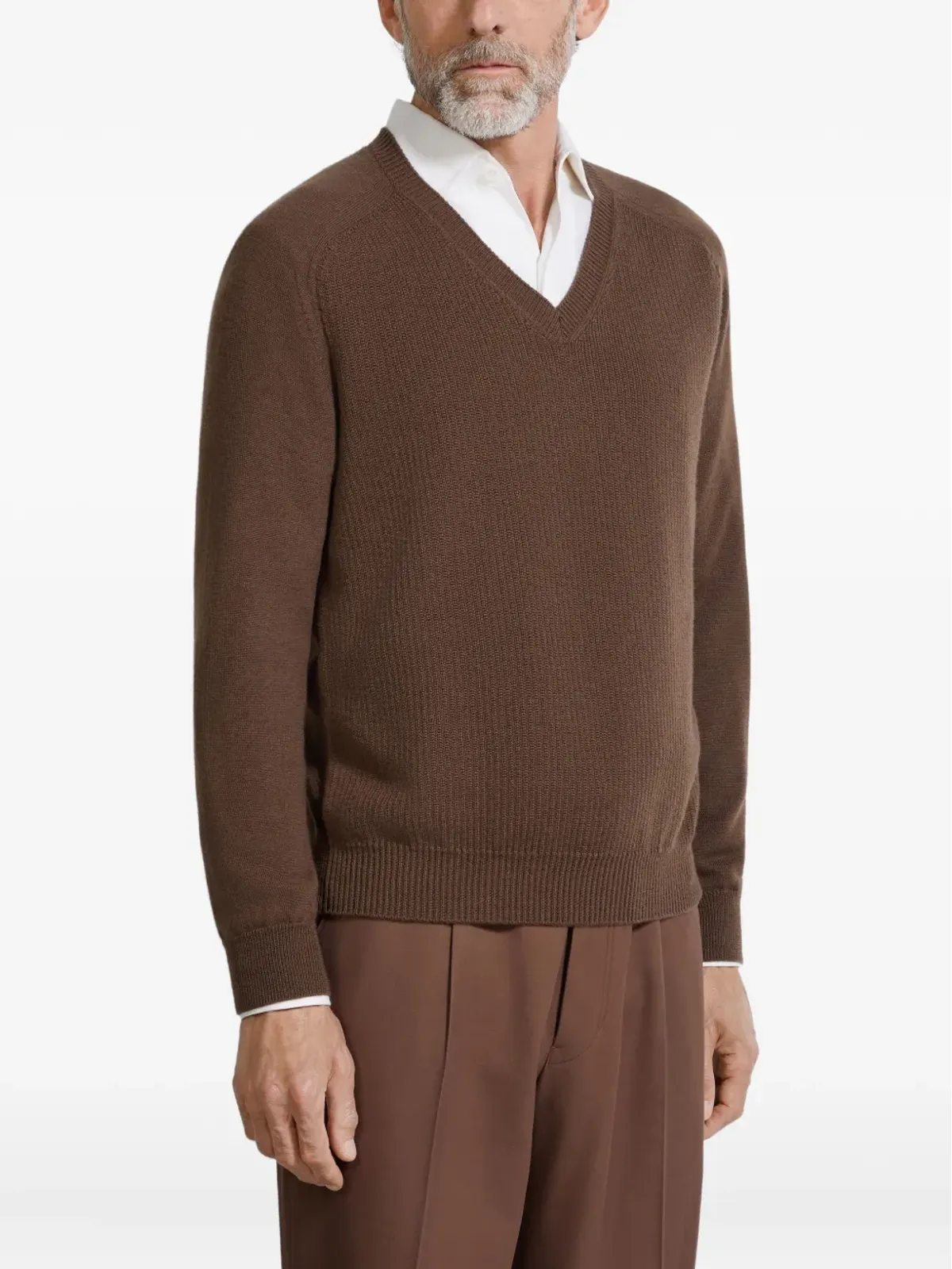 Zegna Vネック カシミアセーター - 画像3