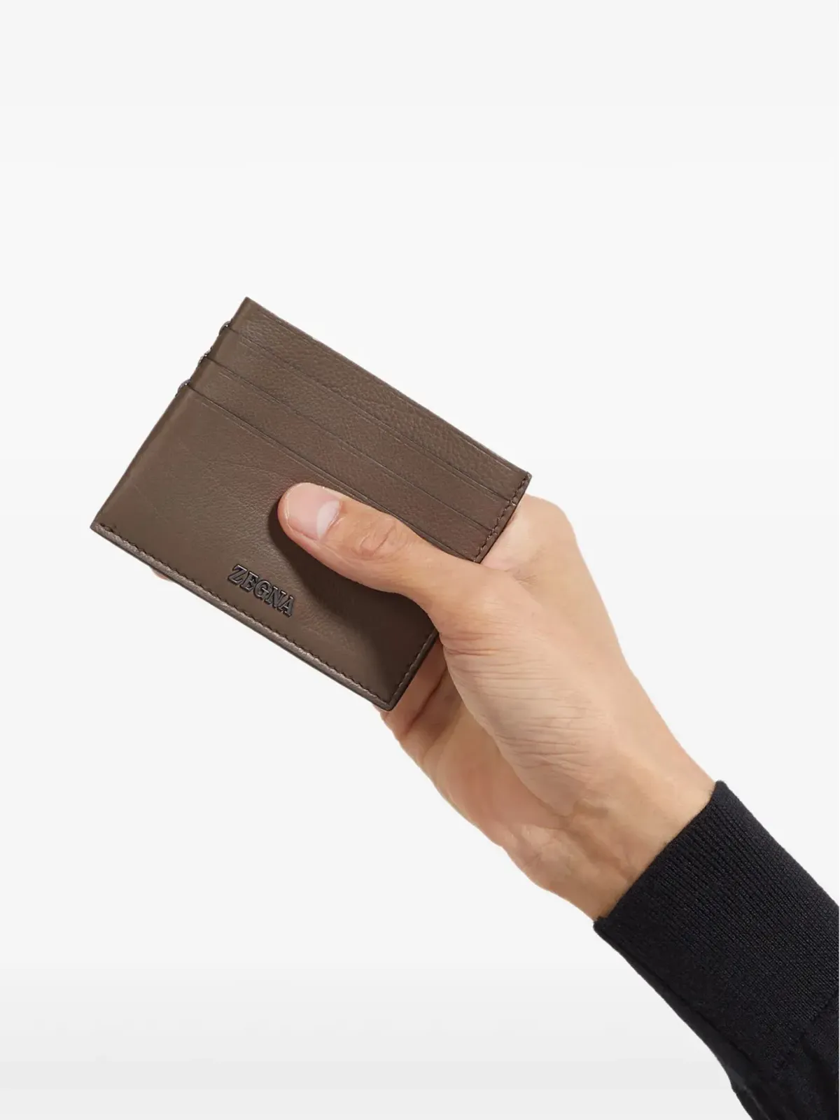 Zegna レザー カードホルダー - 画像5