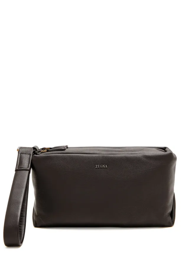 ZEGNA Zegna セカンドスキン ポーチバッグ - ブラウンの商品画像