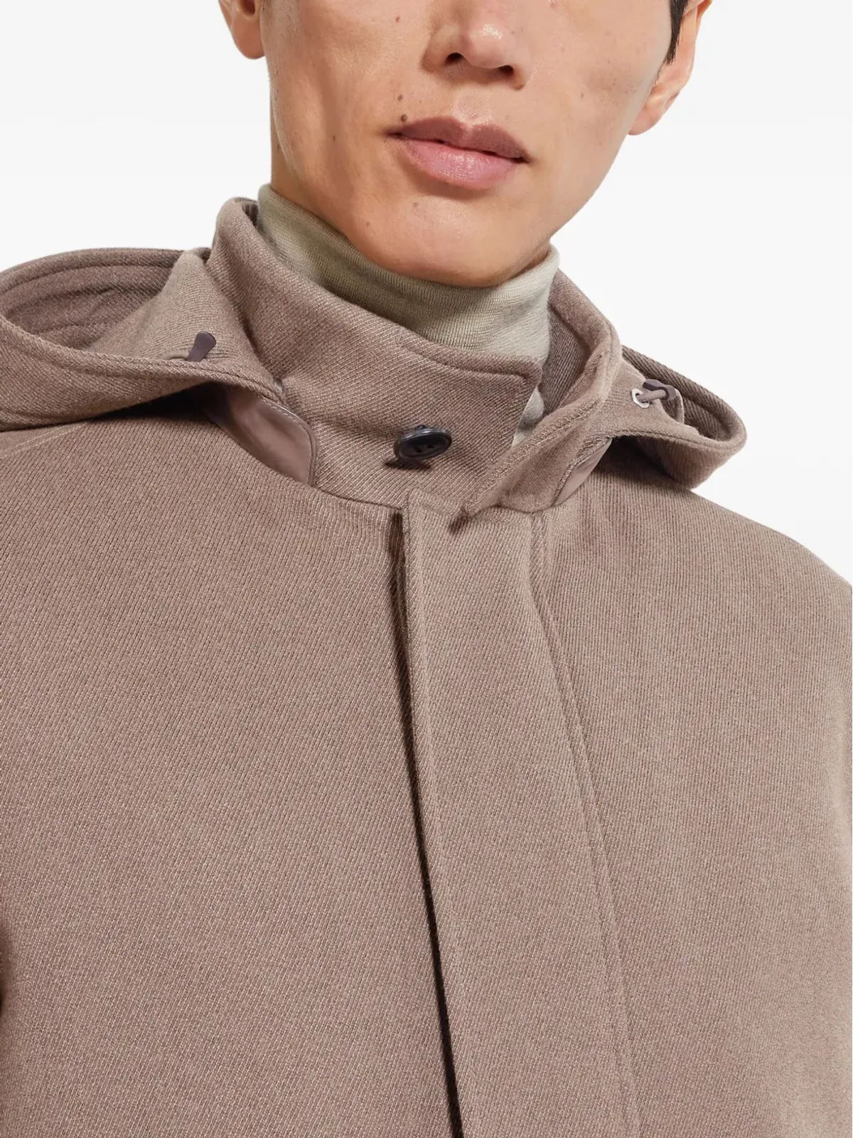 Zegna 隠しファスナー付きフーデッドジャケット - 画像5