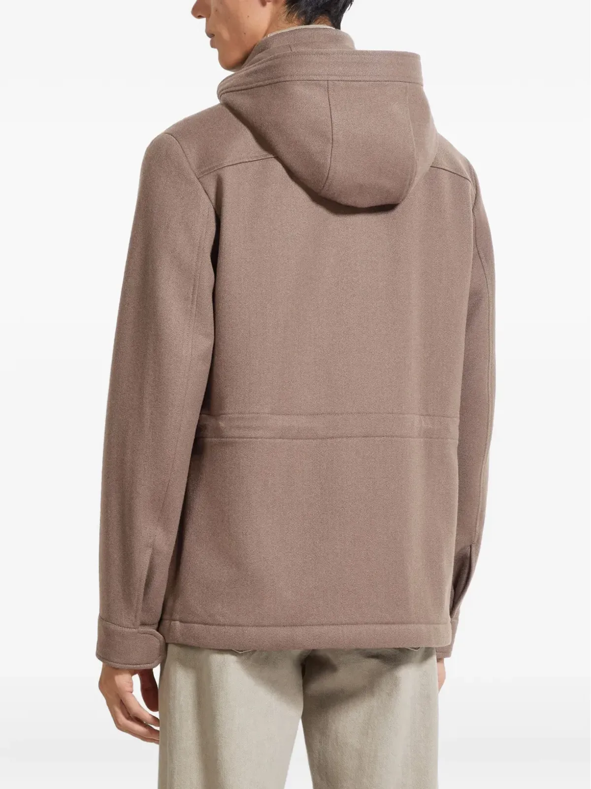 Zegna 隠しファスナー付きフーデッドジャケット - 画像4