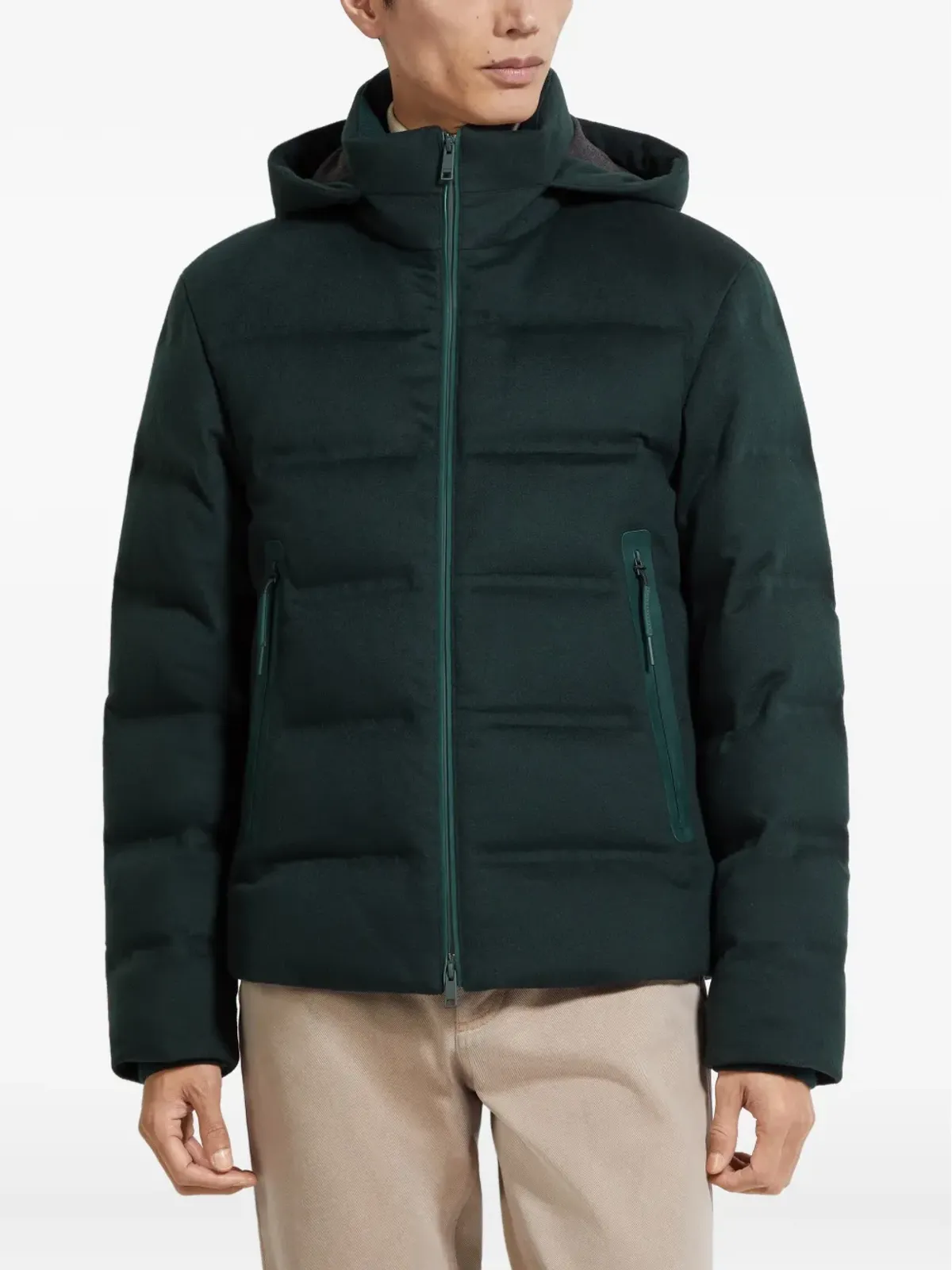 Zegna ジップ付きジャケット - グリーン - 画像3