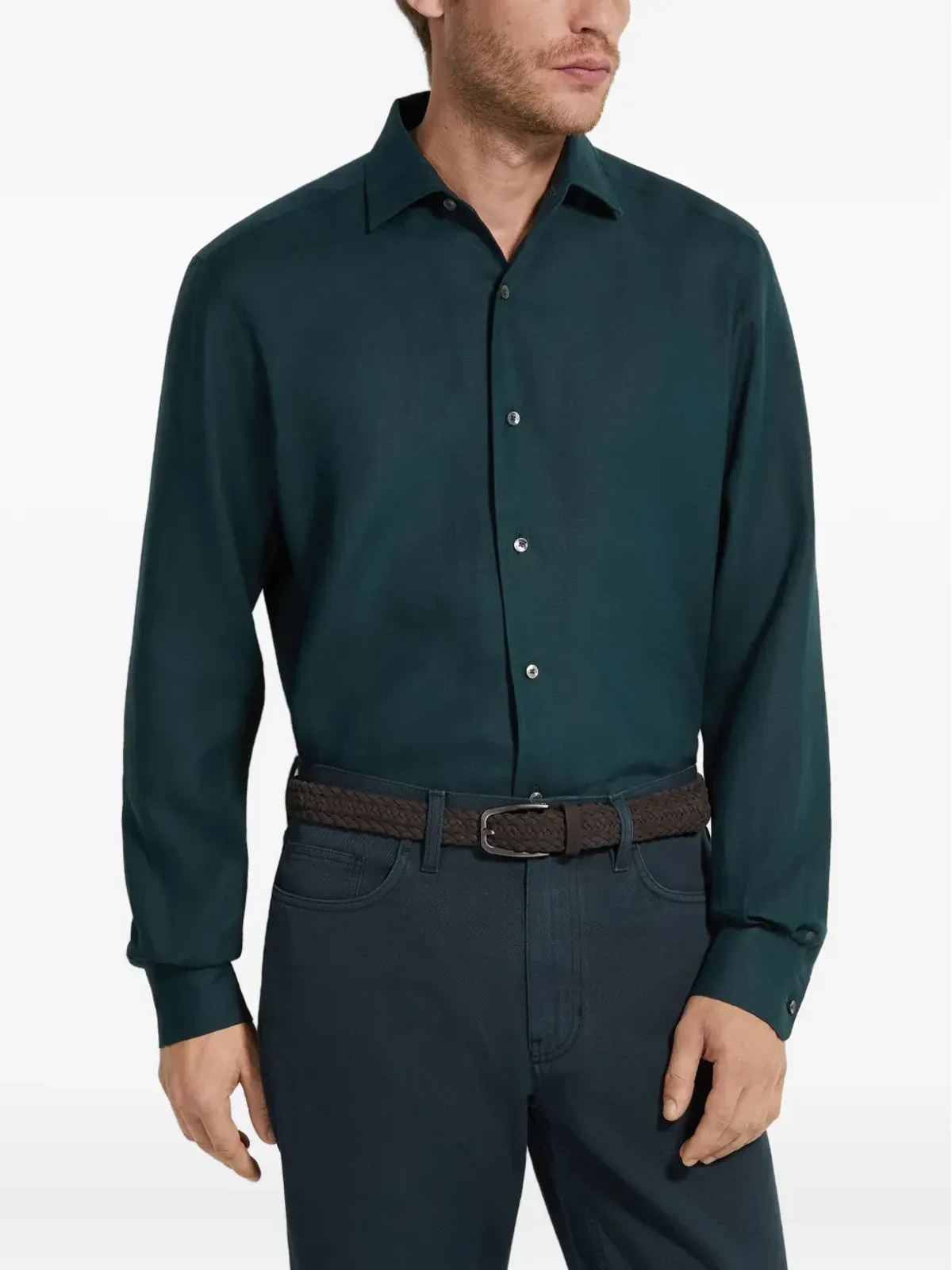 Zegna オアジ リネンシャツ - 画像2